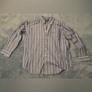 Ralph Lauren Gray and Cream Striped Shirt